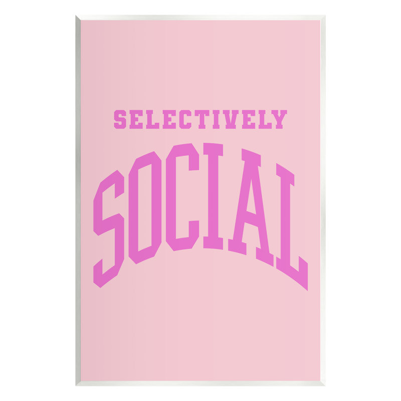Plaque murale rose "Select Select" par House of Lulu, H 19 po x l 13 po x P 0,5 po