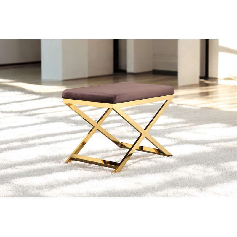 Tabouret d'appoint Axel, Doré, Chocolat