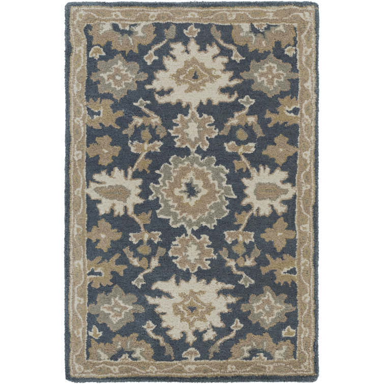 Arden Hand Tufted Wool Navy/Brown/Light Beige Rug
