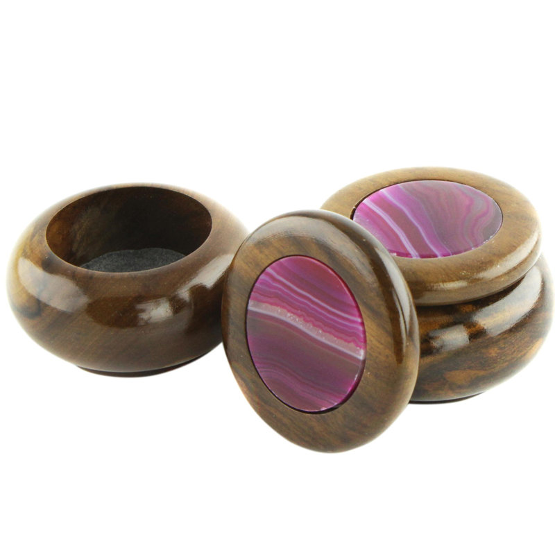 Boîte décorative en agate et bois Brenford Lilac Vibes