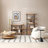 Stylish & Modern Design Hanniel 3 Tier Brown/ Black Finished 120cm Bookcase Console with Side Rails