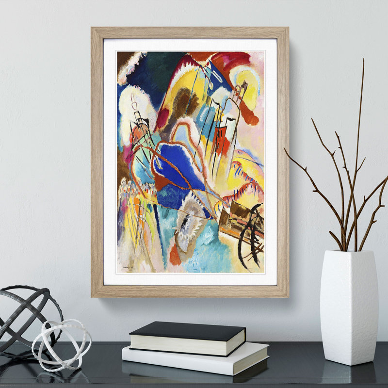Improvisation No.30 by Wassily Kandinsky - Picture Frame Painting, 48cm H x 36cm W x 2cm D, Oak Framed