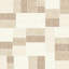 Tapis beige / ivoire en polyester tissé à la machine Deondry-185358657