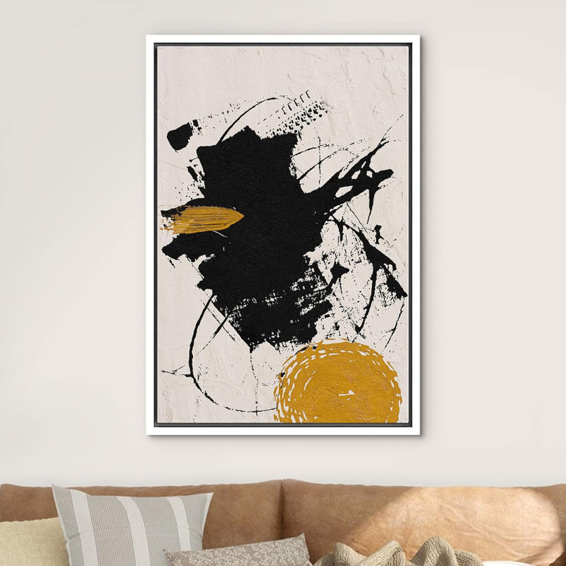 Effet de coup de peinture abstrait grunge, Blanc, H 36 po x l 24 po