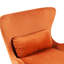 Fauteuil d'appoint en velours orange Pet-852289878