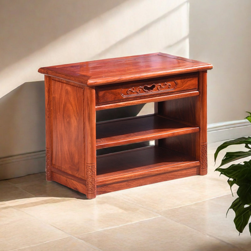 6 Pair Solid Wood Shoe Storage Cabinet