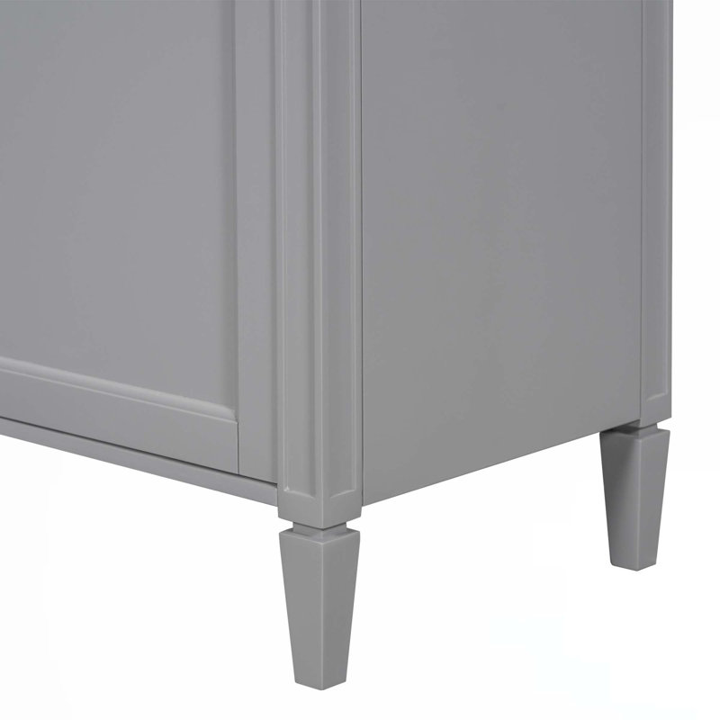 Meuble-lavabo de 30 po avec lavabo supérieur, Gris