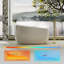 Baignoire de trempage autoportante blanche en acrylique 49 "x 28" avec trop-plein et bonde escamotable pour salle de bain MonBlari-133961005