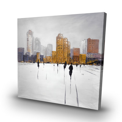 City on the horizon - 32"x32" art on canvas