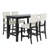 5-Piece Counter Height Dining Set, Dining Table Set Dining Room Set, Classic Elegant Table And 4 Chairs