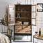 Buffet noir massif et bois manufacturé