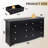 59" W 6-Drawer Wooden Dresser with Elegant Double Handles for Bedroom, Modern Large Storage Organizer with Solid Legs, Chest of Drawers for Living Room, Hallway-2098098927