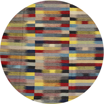 Tapis noir/gris/rouge contemporain