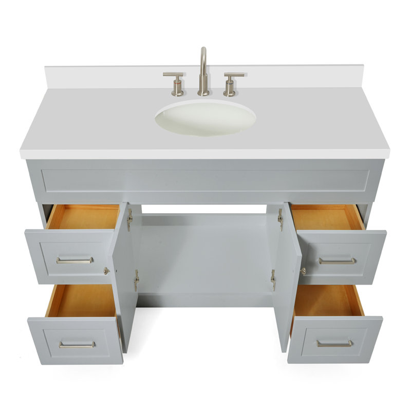 Ensemble de meuble-lavabo simple 55 po Abell, Gris