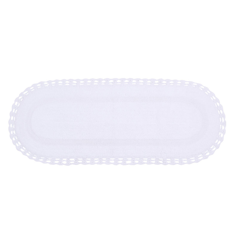 Tapis de bain doux, l 21 po x L 54 po, Blanc