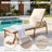 Outdoor Aluminum and Rattan Chaise Lounge with 6 Adjustable Backrest