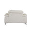 Chaise en cuir italien à grain supérieur-737081659