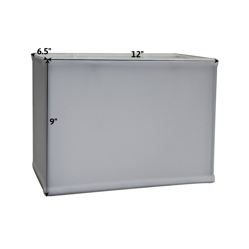 Premium White Linen 12" Rectangular Drum Lamp Shade