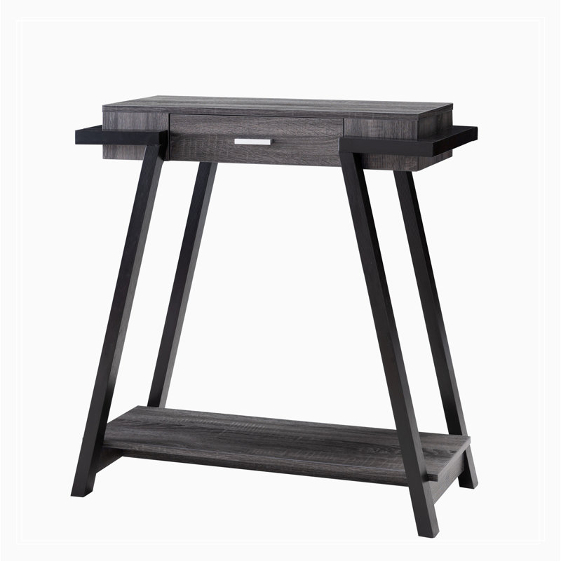 Charming Wooden Console Table with Drawer and Shelf for Hallway Enhancement