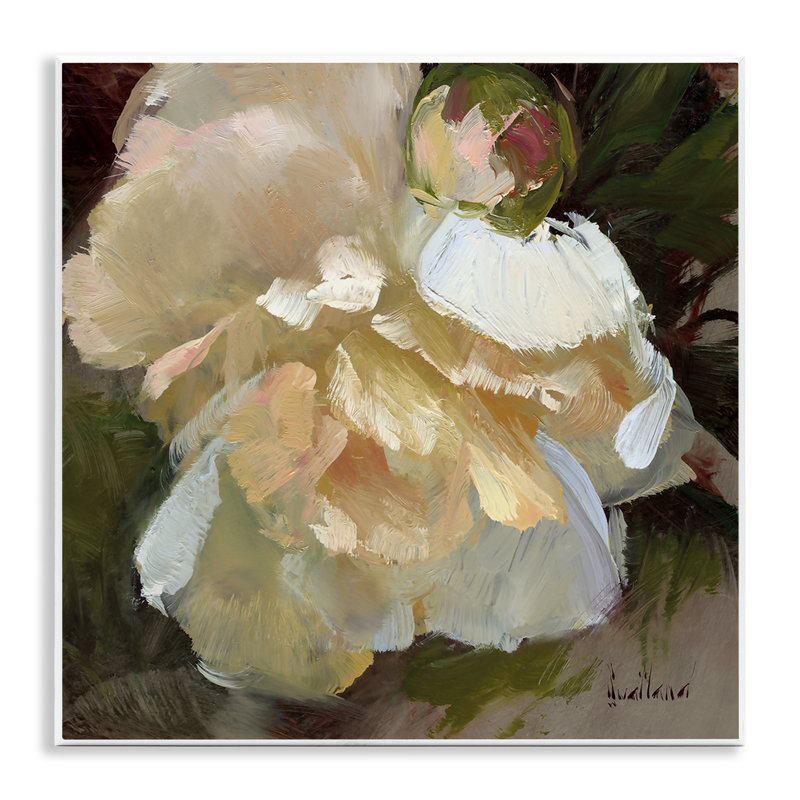 "Ruffled White Flower", art mural par Katie Swatland