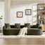 Causeuse incurvée, petit canapé en chenille avec 3 coussins, canapé profond pour appartement, salon, aucun assemblage requis