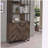 Rustic Oak Herringbone 2-Door Bookcase