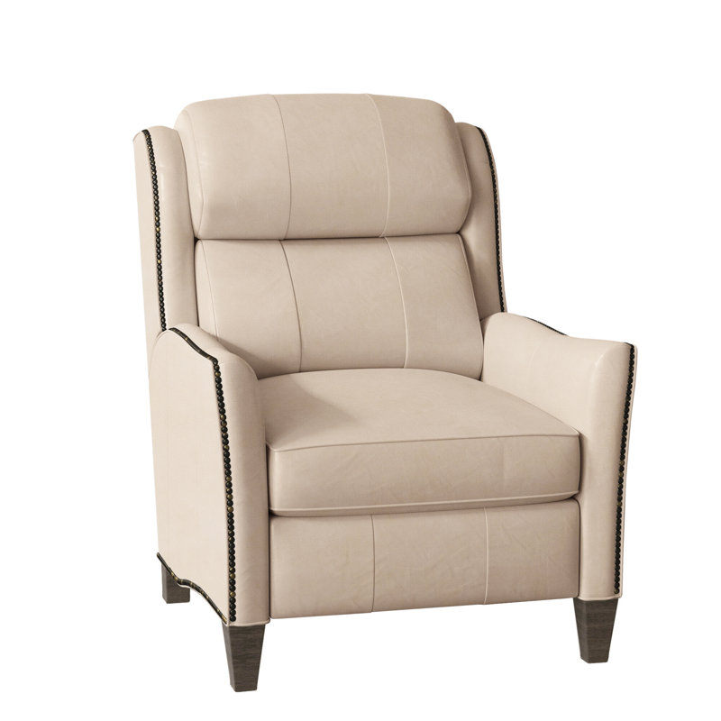 Lancaster Recliner, Rio Mineral Genuine Leather, Cobblestone, Power