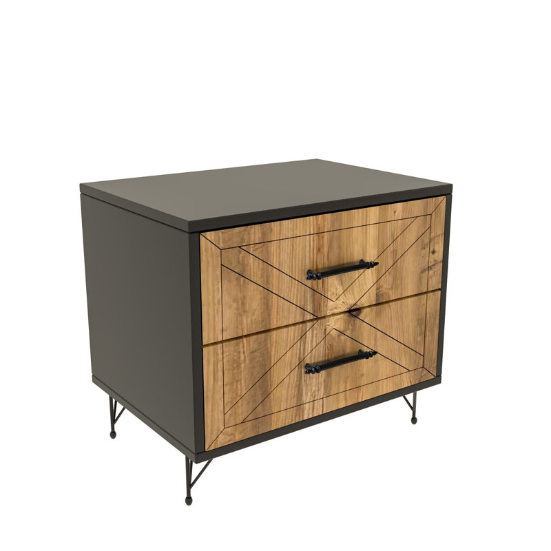 Table de chevet 2 tiroirs Arminta