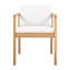 Chaises de salle à manger d'extérieur (ensemble de 4) avec structure en bois d'acacia et coussins beiges-1251851809