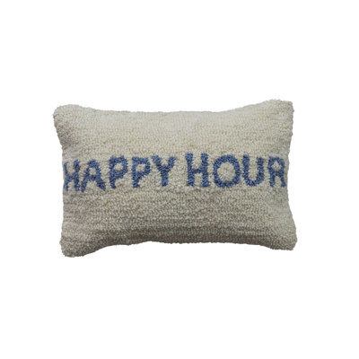 Cotton Tufted Lumbar Pillow “Happy Hour”