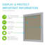 Babillard fermé en vinyle avec cadre en satin 1 porte Ghent-11138565-11138567-11138574