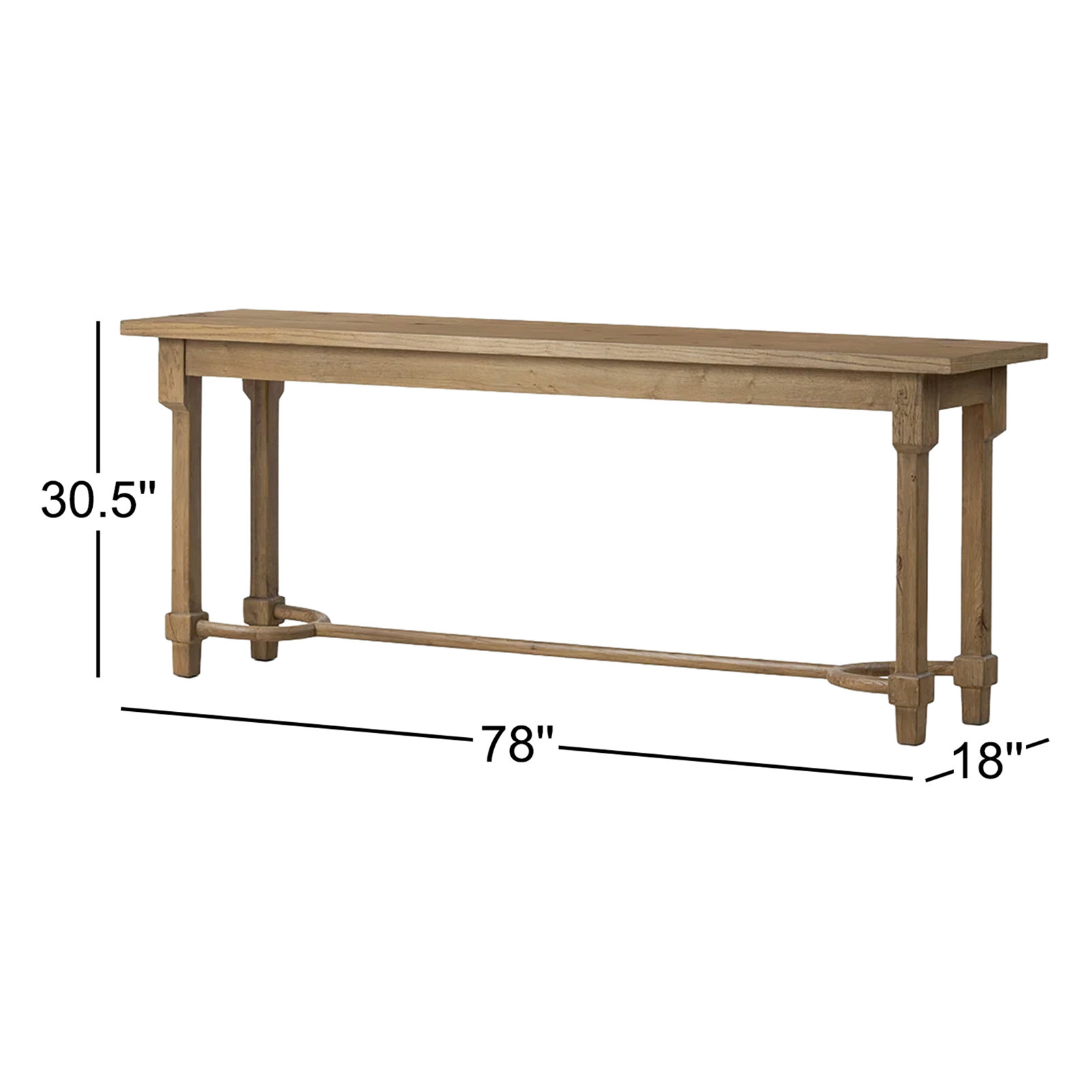 Edison Console Table-Worn Oak