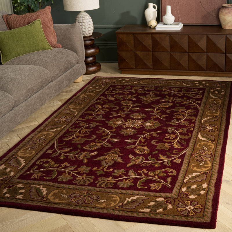 Gorham Hand Tufted Wool Oriental Rug, Rectangle 5' x 8'