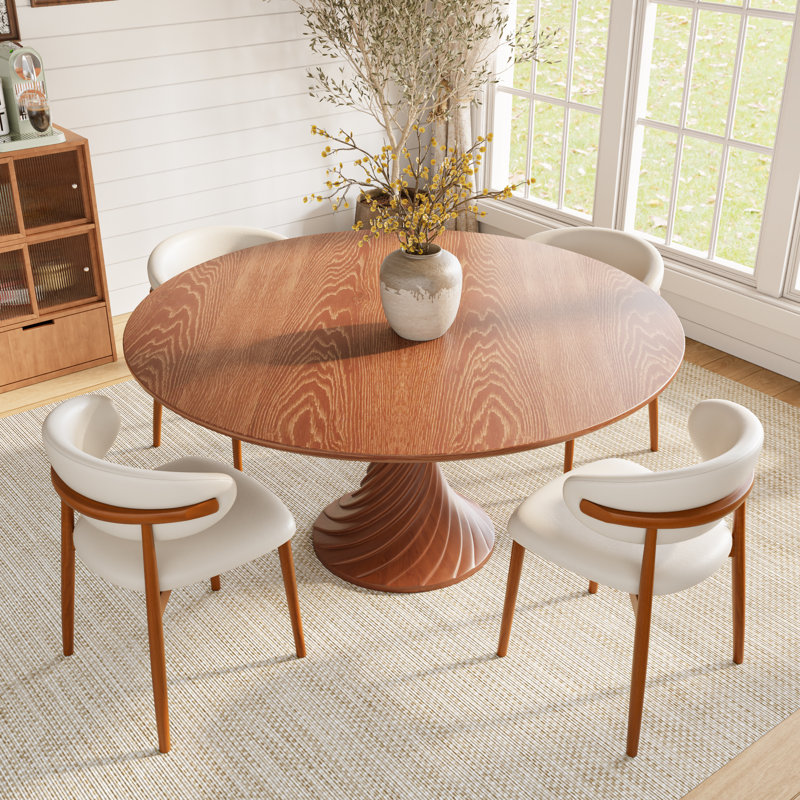 Ensemble de table de salle à manger en bois massif 5 pièces / 7 pièces pour 4/6/8, H 59 po x l 59 po x P 162 po, 5