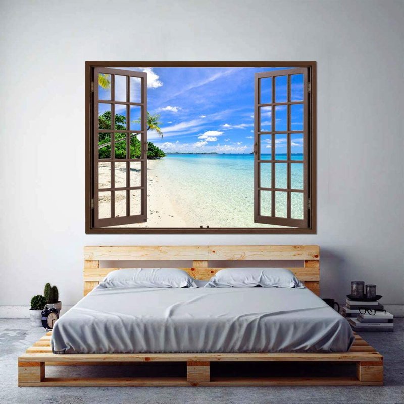 Murale ciel et eau de mer lisse, L 24 po x L 32 po