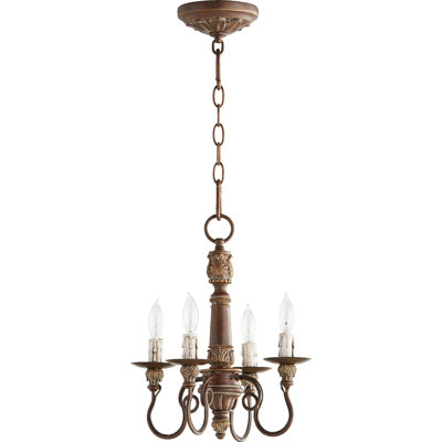 Lustre classique / traditionnel à 4 lumières de style bougie Solange