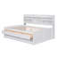 Lit capitaine en bois avec tablettes intégrées, tiroirs de rangement et lit gigogne pour un rangement peu encombrant-2114927937