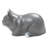 Lark Manor™ Handmade Grey Kitty Wood Figurine
