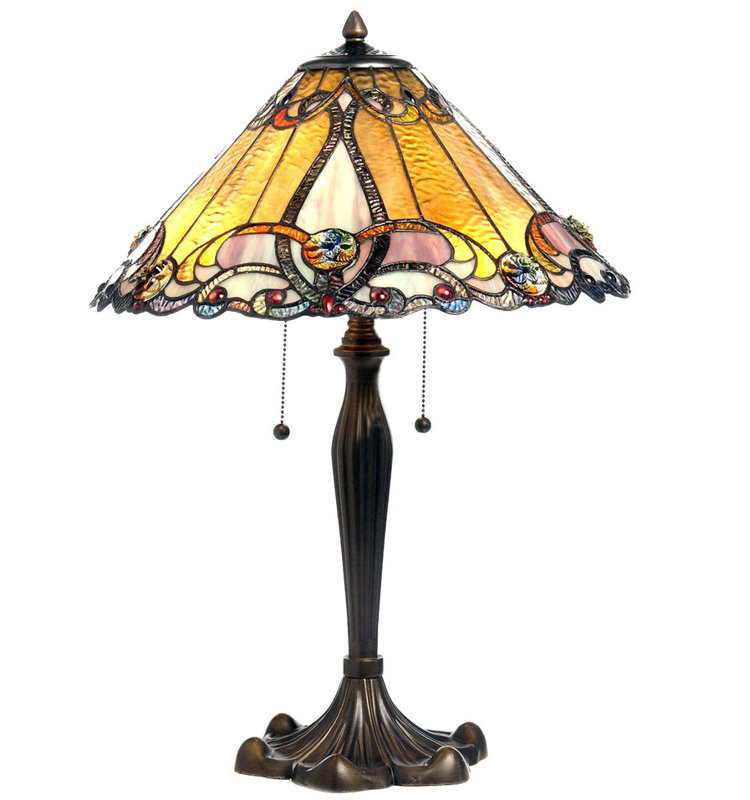 Lampe de table métallique 26 po Zaragosa, ambre