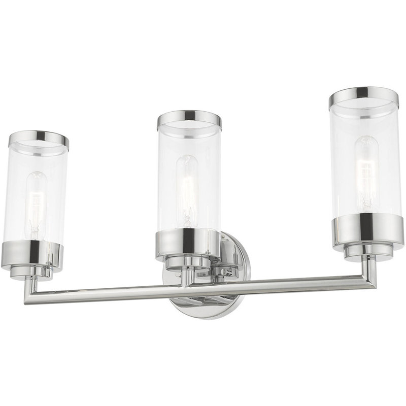 Éclairage pour meuble-lavabo 3 lumières Beetner, Chrome poli