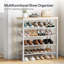 Range-chaussures en métal à 5 niveaux avec réglage flexible, idéal pour les vestibules et les placards
