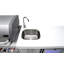 Mont Alpi 6-Burner 90 Degree Outdoor Kitchen Island BBQ Grill + Faucet & Sink + Compact Refrigerator