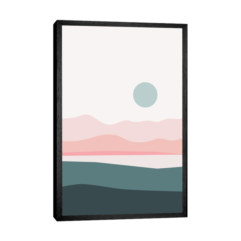 Abstract Landscape III - Print on Canvas, Black Framed, 101.6 cm H x 66.04 cm W