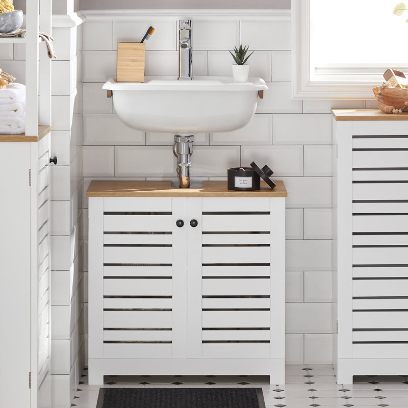 Gusti 60cm Single Bathroom Vanity Base Only in White