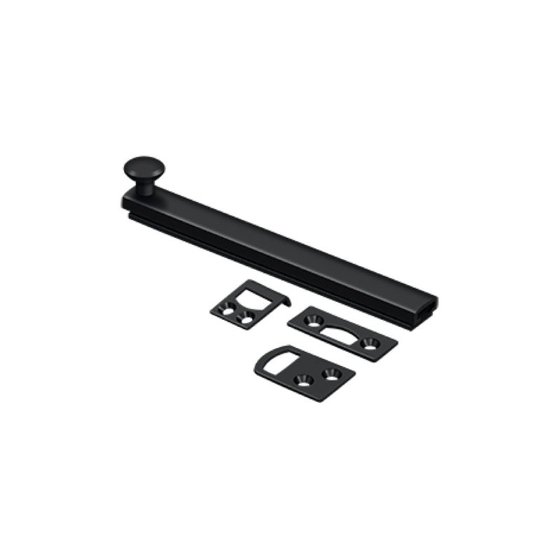Boulon de surface 6 po Deltana 6SBCS19, vis dissimulée, HD en peinture noire, Noir
