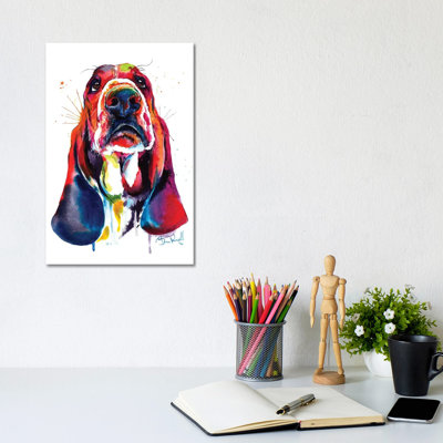 Basset by Weekday Best - Painting on Canvas