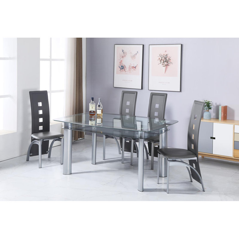 Chaises de salle à manger gris anthracite