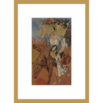 Composition: The Peasants par Pablo Picasso, impression giclée sur cadre