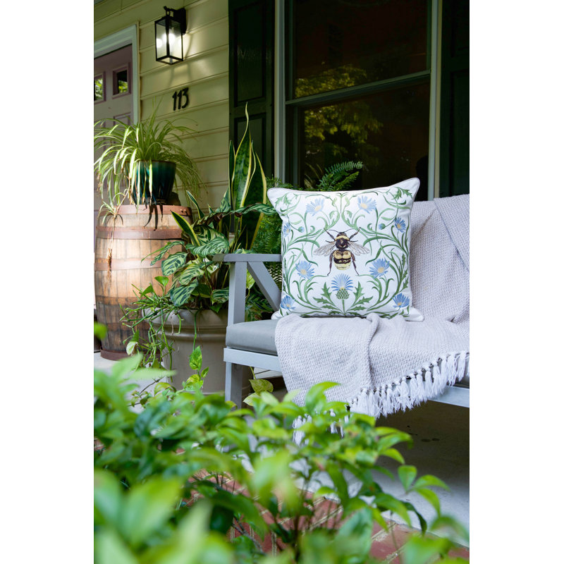 Garden Bee Outdoor Pillow