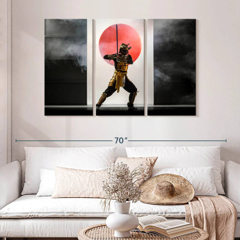 Leisha Samurai Fighting Stance, 32" H x 50" W